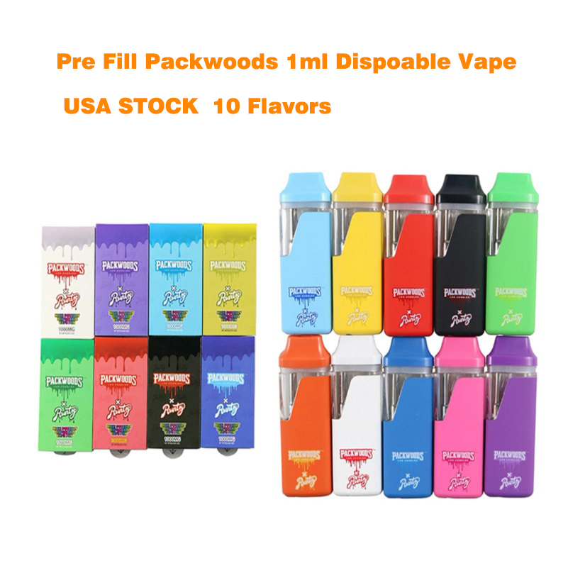 

Packwoods Pre Fill Disposable Vape Pen E Cigarette Kits 1ml Ceramic Coil Pod 280mAh Rechargeable Battery Disposable Vapes For Thick Oil With Package 100pcs