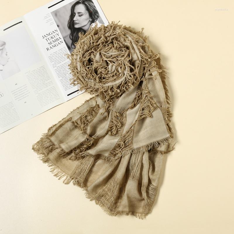 

Scarves Tie-dye Shabby Long Shawl Scarf Unisex Hollow Fringe Soft Eurpoe Style All Season Ourdoor Travel Po Wrap 190X70CM