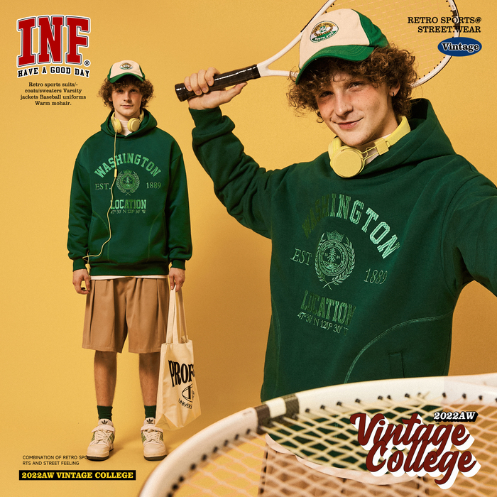 

Mens Hoodies Sweatshirts INFLATION Heavyweight High Density Embroidered Unisex Thick Vintage Oversized Pullovers with Pocket 221206, Apricot