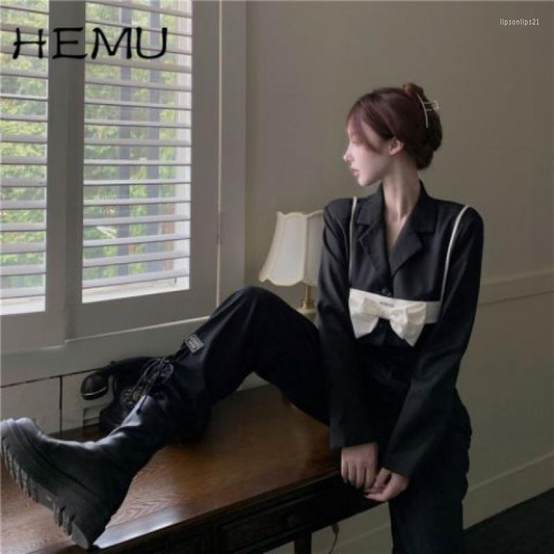 

Women' Suits 2022 Korean Ins Suit Jacket High Waist Three-Piece For Womentops Long Sleeve Double Breasted Solid Color Blazer, Suit strap casual pa
