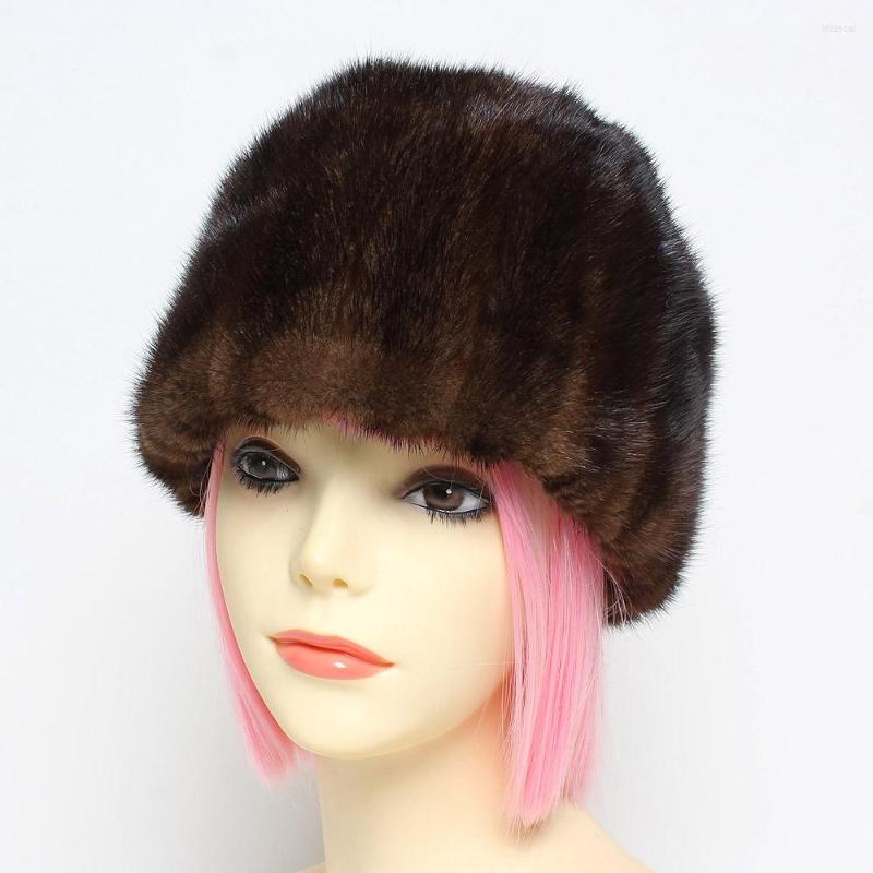 

Berets Fashion Luxury Real Hats Man/Women Winter Warm Genuine Caps Outdoor Casual Natural, Black