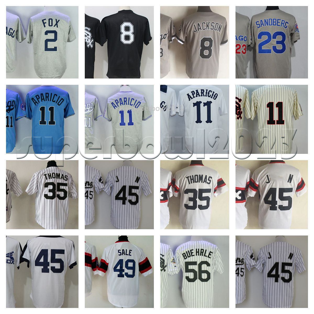 

Nellie Fox Vintage Men Baseball Jersey 1960 8 Grey Pullover 23 Robin Ventura 35 Frank Thomas 45# 49 Sale 56 Buehrle 72 Fisk Shirts 11 Luis Aparicio 1959 1976 Jerseys, As picture10