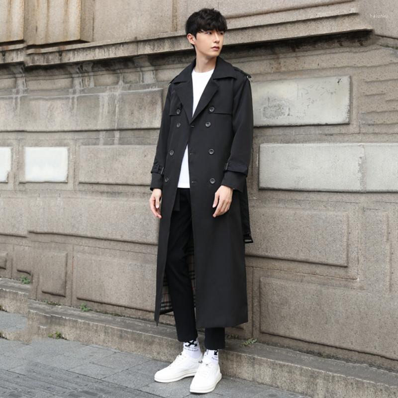 

Men' Down 2022 Autumn And Winter Large Long Men' Windbreaker Double Breasted Youth Business Casual Coat Men, Black