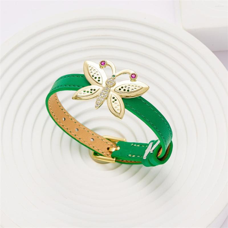 

Link Bracelets 2022 Novelty Design Butterfly Bracelet Women's Leather Jewelry Accessories Fashion Wedding Party