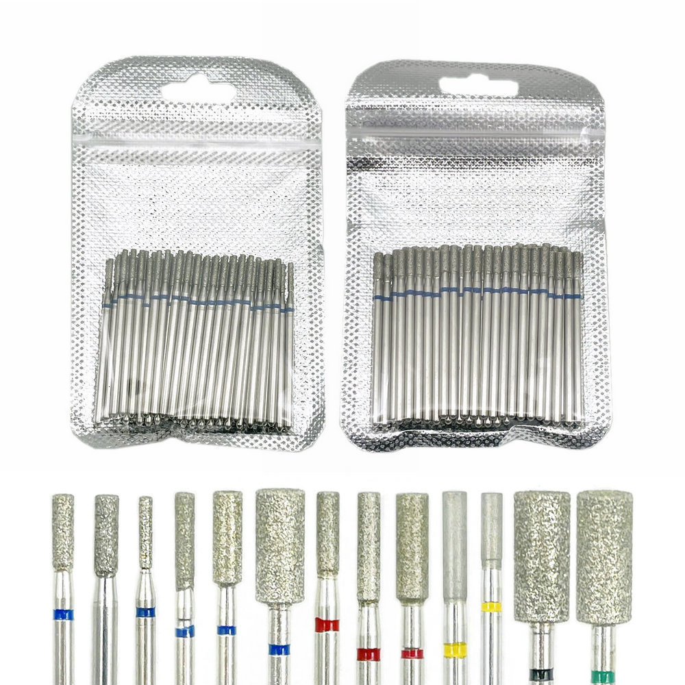 

Nail Art Equipment 50pcs A Series Cylinder Shape Nail Diamond Drill Bit for Electric Manicure Machine Accessories Nail Mills Cutter CE Passed 221206