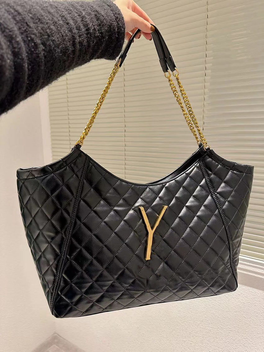 

9A Designer Tote bag icare maxi shopping in quilted lambskin real leather large capacity shoulder bag diamond with chain coin wallet shopper handbags Multisize, 13