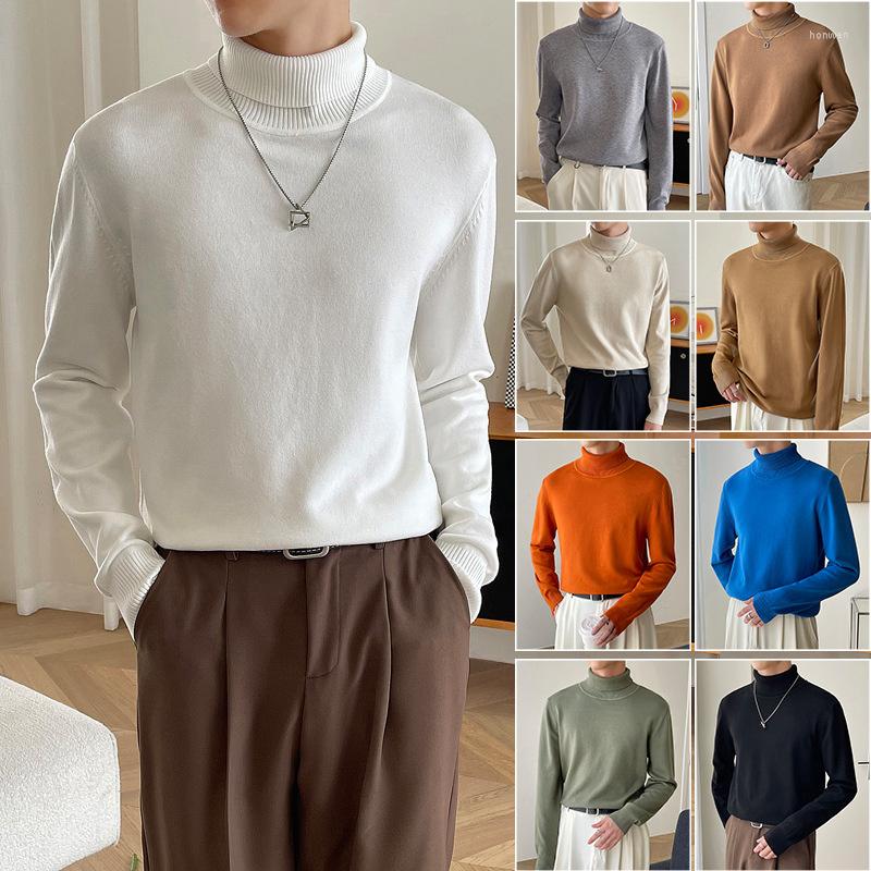 

Men's Sweaters High Quality Light Mature Style Turtleneck Men's Autumn And Winter Thickened Pullover Sweater Bf Trend Casual Handsome, Black