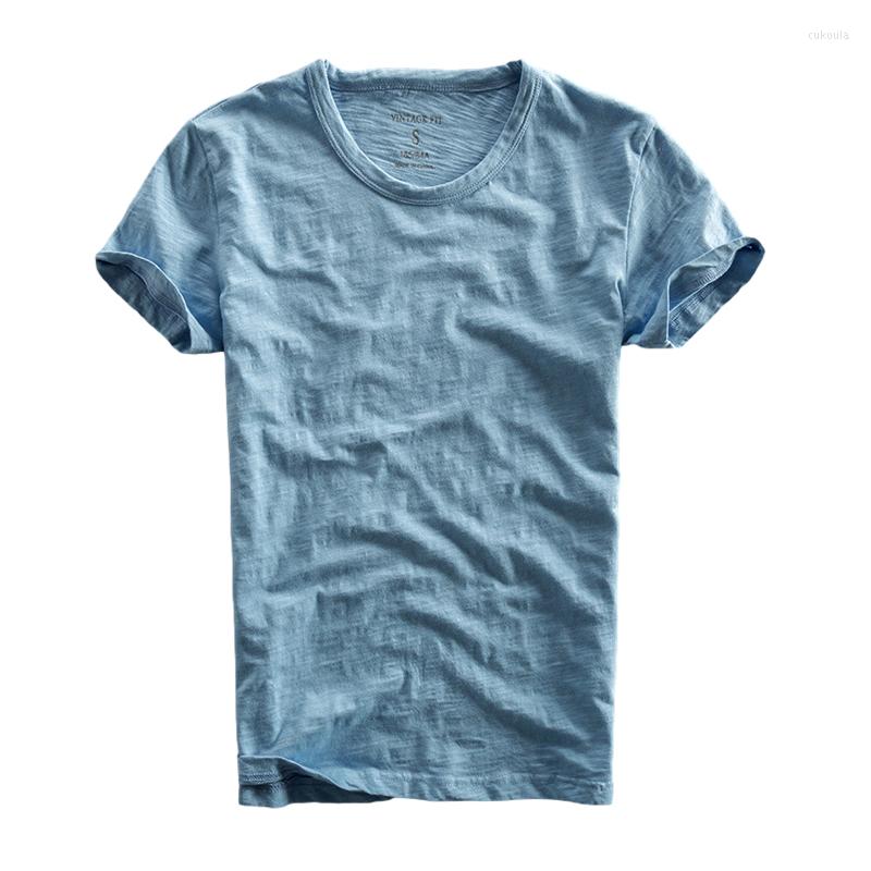 

Men's T Shirts Summer T-shirt Men Fashion Contrast Color Tops Plus Size High Quality Cotton Tees, 3018 blue