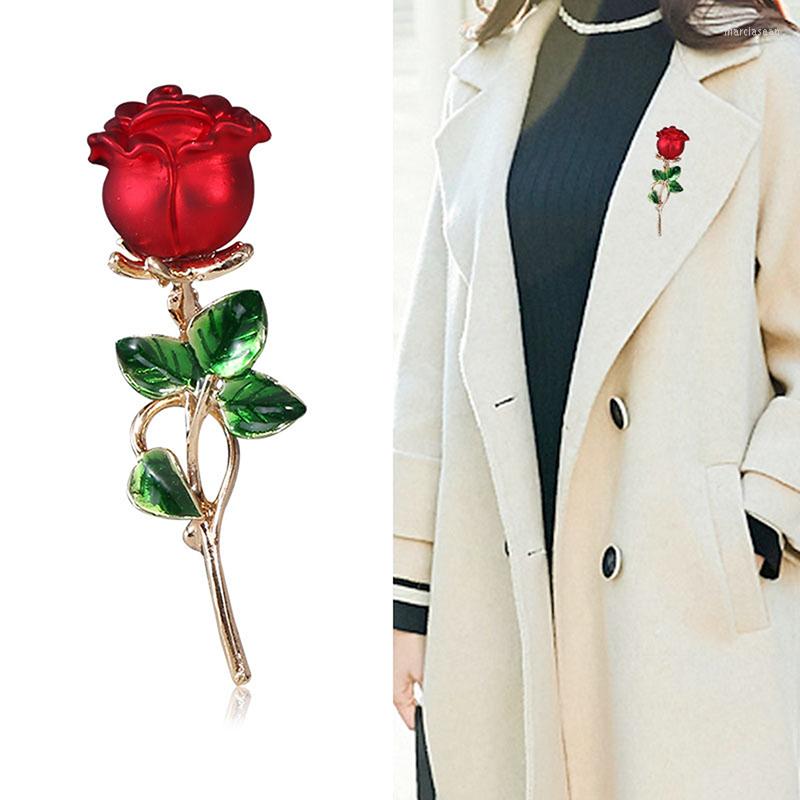 

Brooches Classic Rose Flower For Women Lady Fashion Vintage Elegant Enamel Pin Clothing Gift