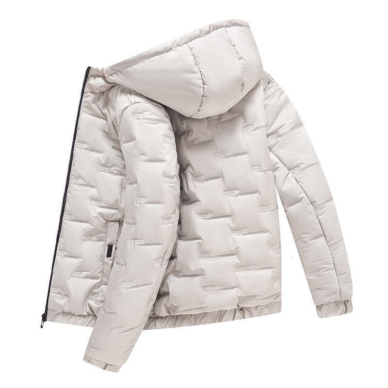 

Men s Down Parkas Winter Men Jacket Hooded Coat Cotton Male Waterproof Streewear Warm Clothing Solid Color Size 4XL 5XL 221206, Beige