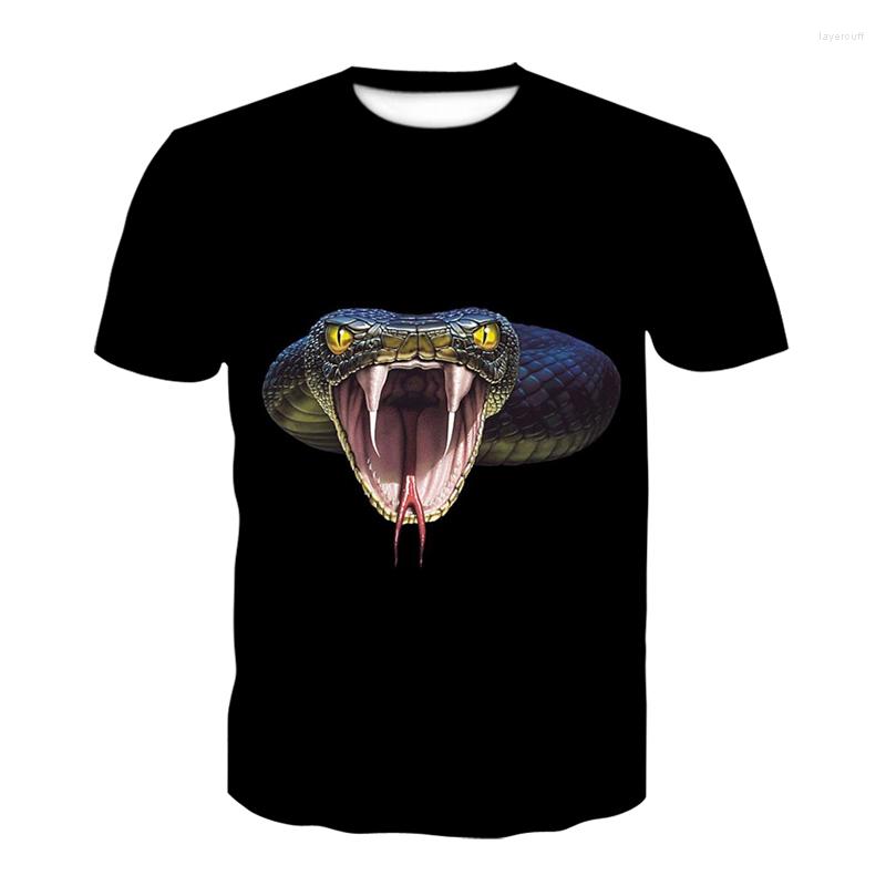

Men's T Shirts Snake Pattern T-shirts Animal 3d Short Sleeve Summer Casual Tops Fashion O-neck Street Clothing, Ht-0034