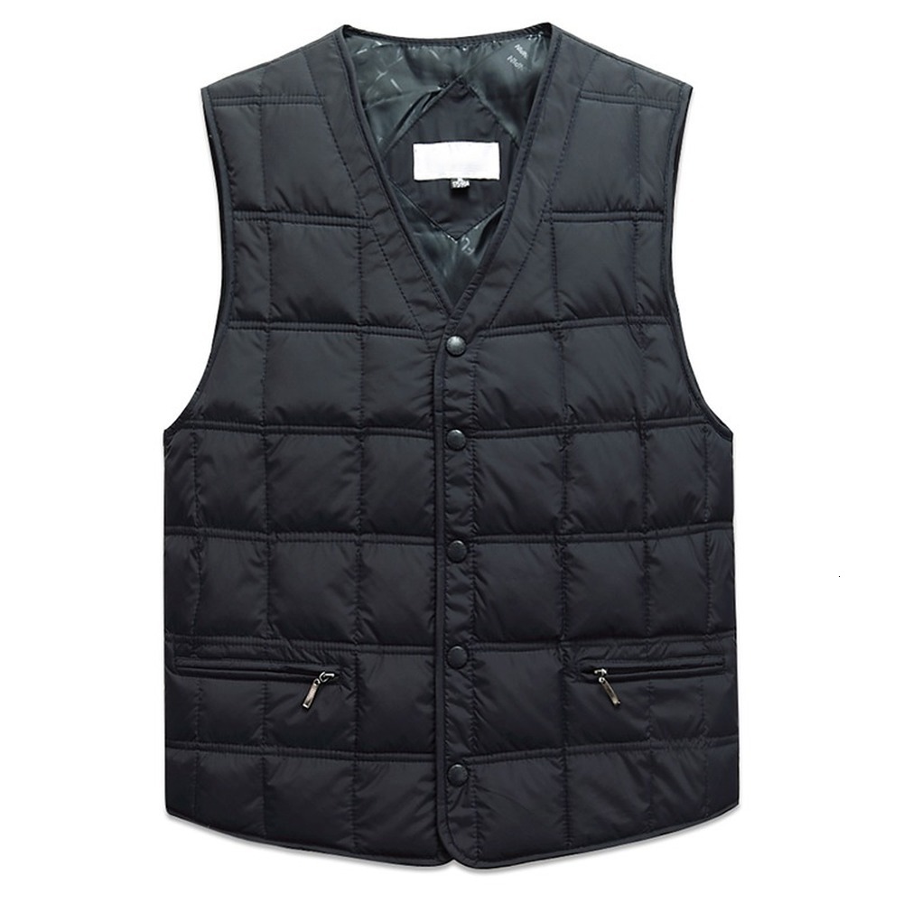 

Mens Down Parkas Duck Sleeveless Jacket For Men Winter Windbreaker Parka Warm Thick Vest Male Casual Outerwear Snow Waistcoat With Pockets 221207, Army green vest