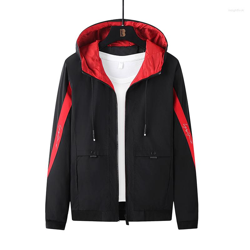 

Men's Trench Coats Spring And Autumn Velvet Thin Section Men's Motorcycle Line Decoration Quality Casual Sports Jacket Top Solid Color, Black yellow 839