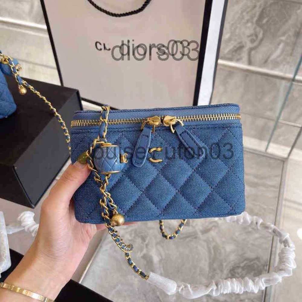 

Designer Channel Tote Bag Handbag Europe And America Man Woman Luxurious Fashion Single Shoulder Cross Slung Square Blue Denim Messenger Bucket Bag, Blue bag