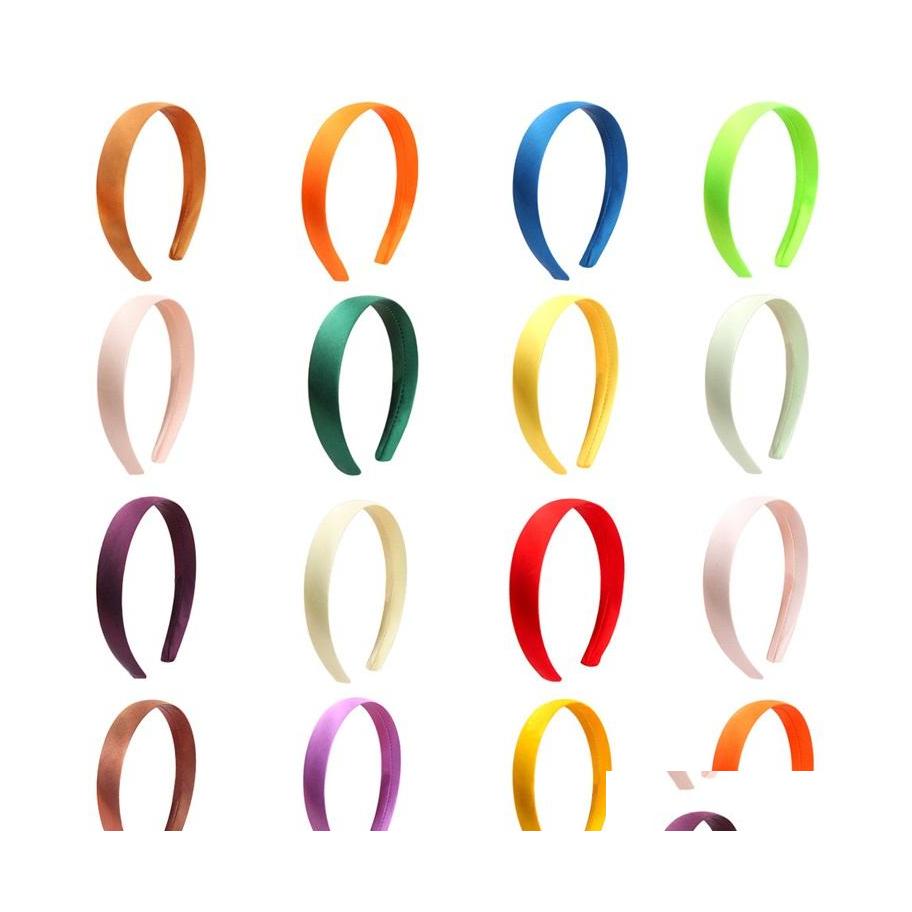 

Hair Rubber Bands 1.5Cm Solid Color Plain Haribands Satin Headband Women Hair Accessories Girls Simple Headbands Head Hoop Tiaras C3 Dhzpg