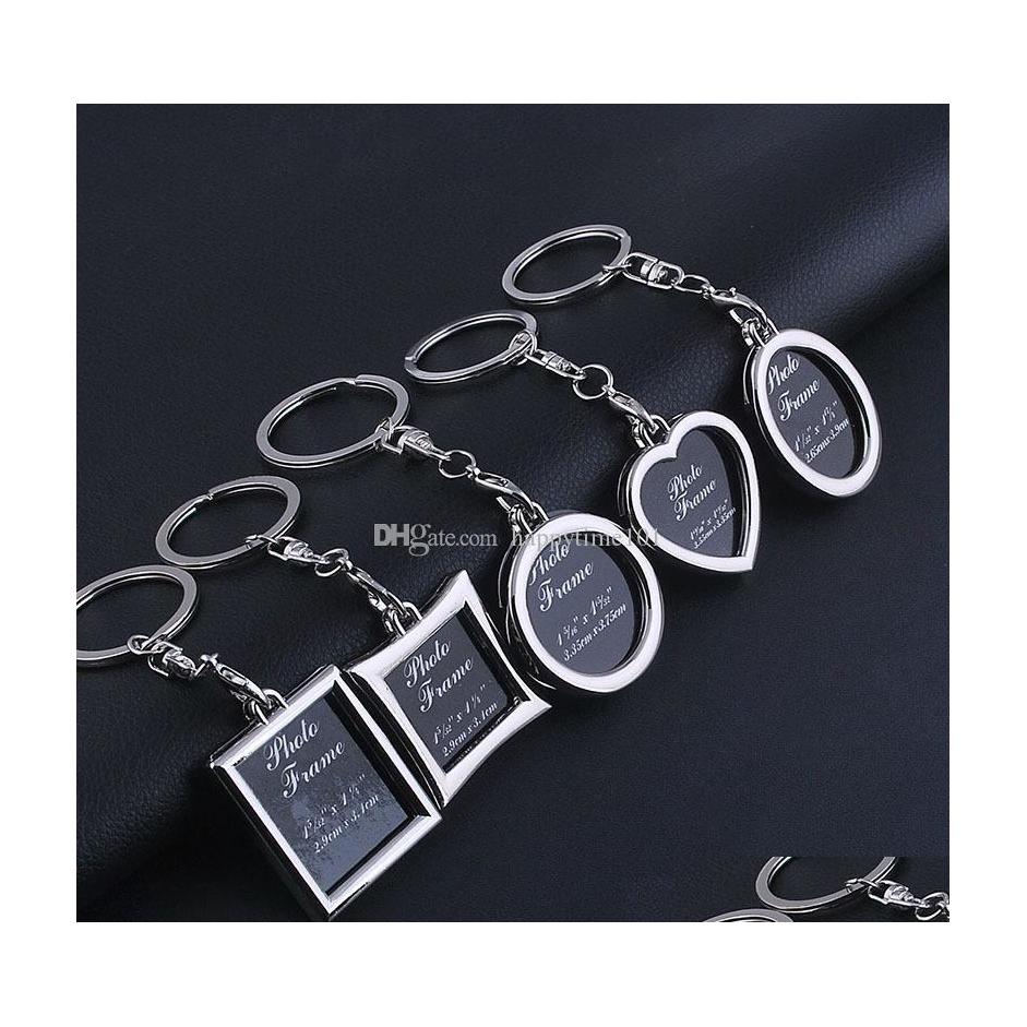 

Keychains Lanyards Creative P O Frame Lovers Keychain Lover Keyring Car Keychains Metal Alloy Key Chain Keyrings Couples Women Men Dhvqr