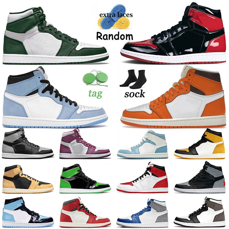 

J1 University Blue Basketball Shoes Mens Sports Retro Starfish Gorge Green Rebellionair OG Royal Womens Sneakers Bordeaux UNC Patent Outdoor Trainers Size 36-46, C2 bordeaux 40-47