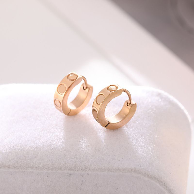 

Loop plated gold earrings luxury jewelry woman stud earring fashion accessories fine diamonds ohrringe classic boho retro plated silver gold designer earings