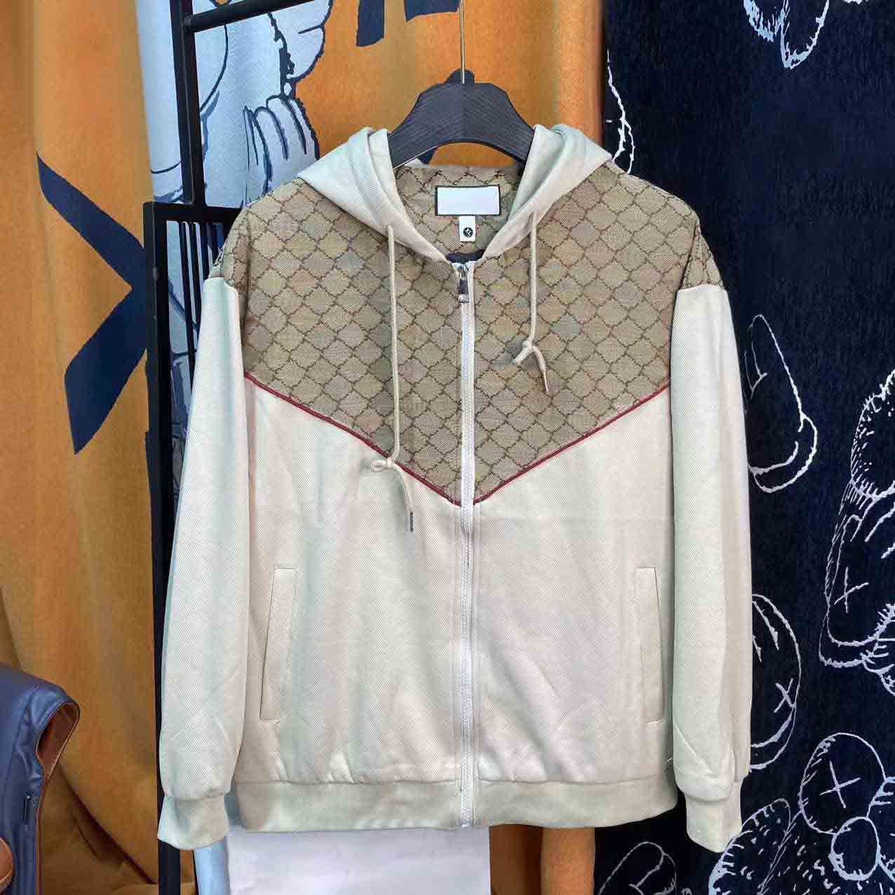 

Mens Fashion Hoodies Casual Loose Sweatshirts Womens Stylish Hooded Long Sleeve Classic Print Hoodie Men Street Style Sweatshirt Streetwear, Beige
