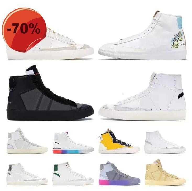 

High shoes 2023 Blazer Mid 77 Low Vintage Running Shoes Skate Jumbo Orange Sail Black White Cool Grey City Pride Chicago Metallic Gold Men Women, 33