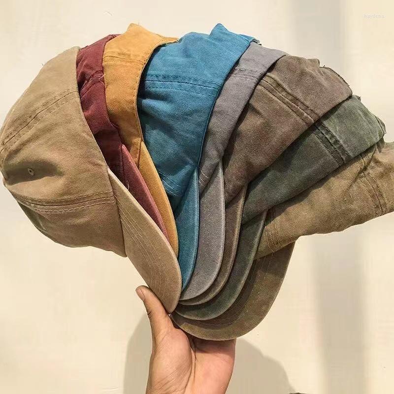 

Berets Washed Light Plate Men And Women Spring Summer Student Tide Retro Versatile Made Old Sunshade Cap Visor Hat, Black