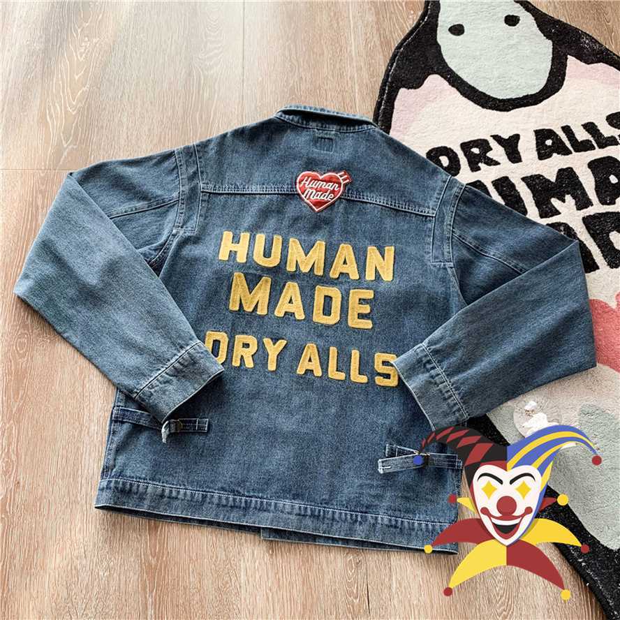 

Men's Jackets HUMAN MADE DENIM WORK Jackets Men Women Girls Dont Cry Embroidery Cowboy Jeans Jacket T221206