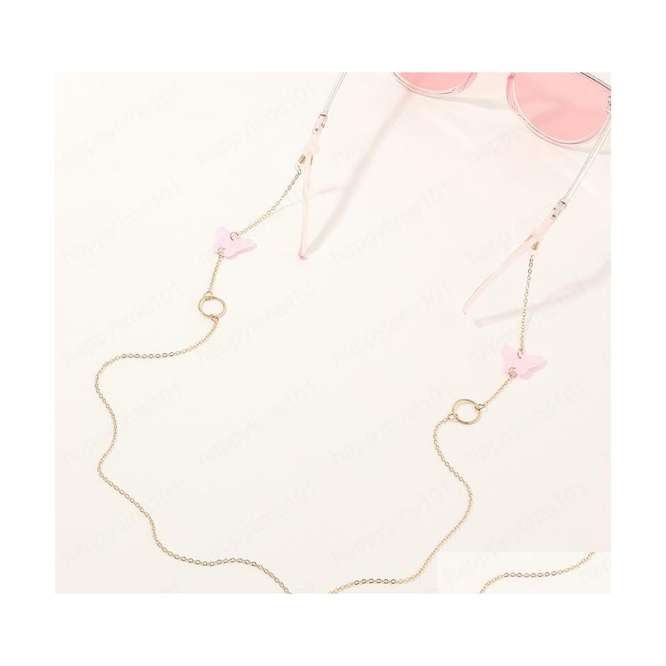 

Eyeglasses Chains Pink Butterfly Circle Lanyard Hold Straps Cords Glasses Chain Fashion Women Sunglasses Accessories Drop Delivery Ey Dhkzd