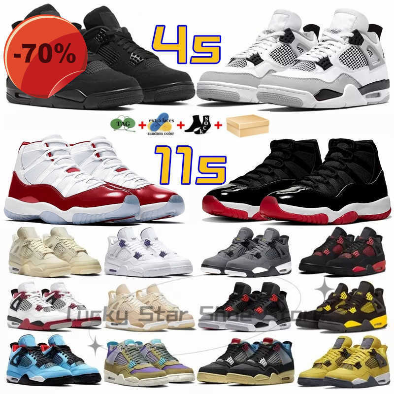 

High shoes Jumpman 4 Men Basketball Shoes 11 Mens Womens Sneakers 4s Black Cat University Blue Infrared Cactus Jack Cool Grey 72-10 11s Bred Outdoor, 42