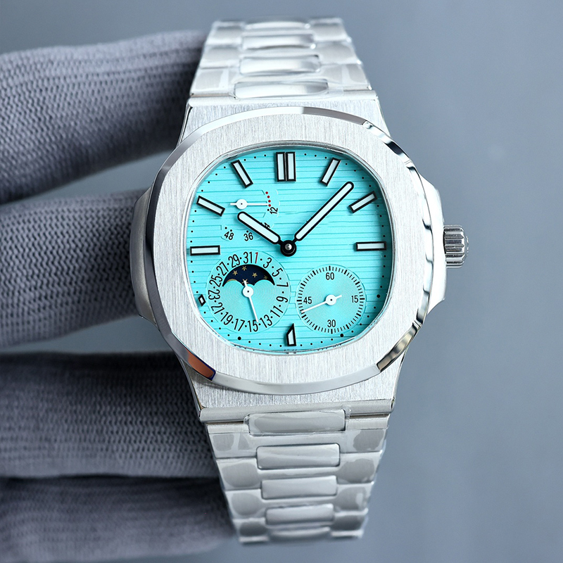 Elegant sports men's watch 40mm automatic mechanical oval sapphire mirror 904L stainless steel strap nautilus waterproof luminous designer w-image-825948815
