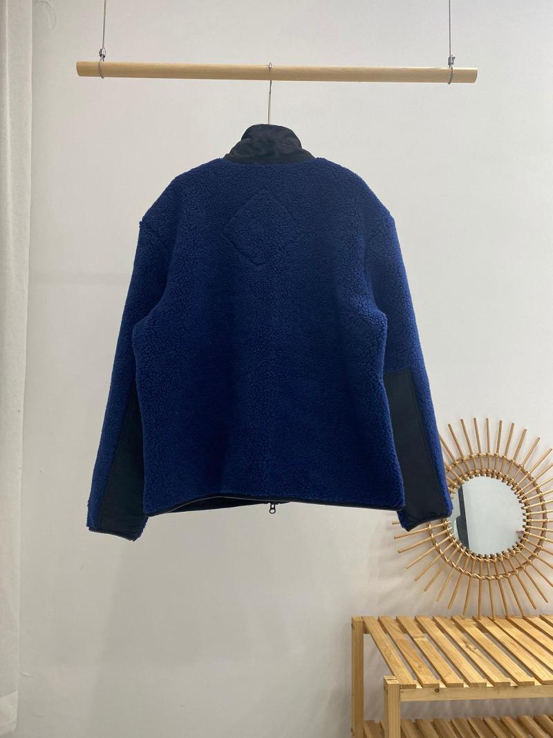 

Women' Fur Autumn And Winter Zipper Lamb Wool Coat Jacket, Blue