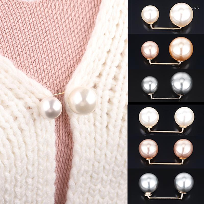 

Scarves Pearl Brooches Safety Pin Brooch Dress Skirt Waist Tightener Sweater Cardigan Clip Women Retro Baroque Pins Jewelry