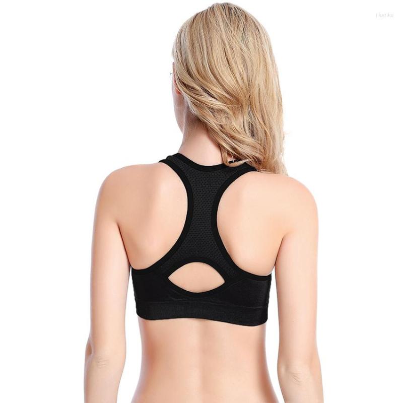 

Yoga Outfit Ladies Seamless Sports Bra High Impact Padded Top For Fitness Women Nylon Active Wear Gym Jogging Bodybuilding Athletic, Black