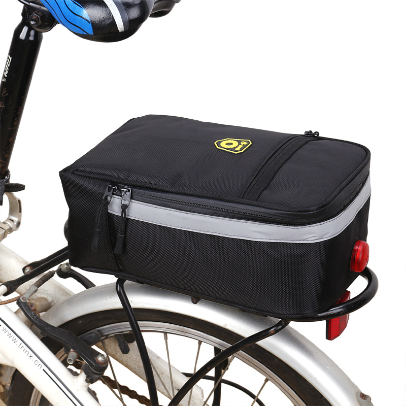

Bicycle tail bag Special bag for riding on the back seat Folding battery car, Black