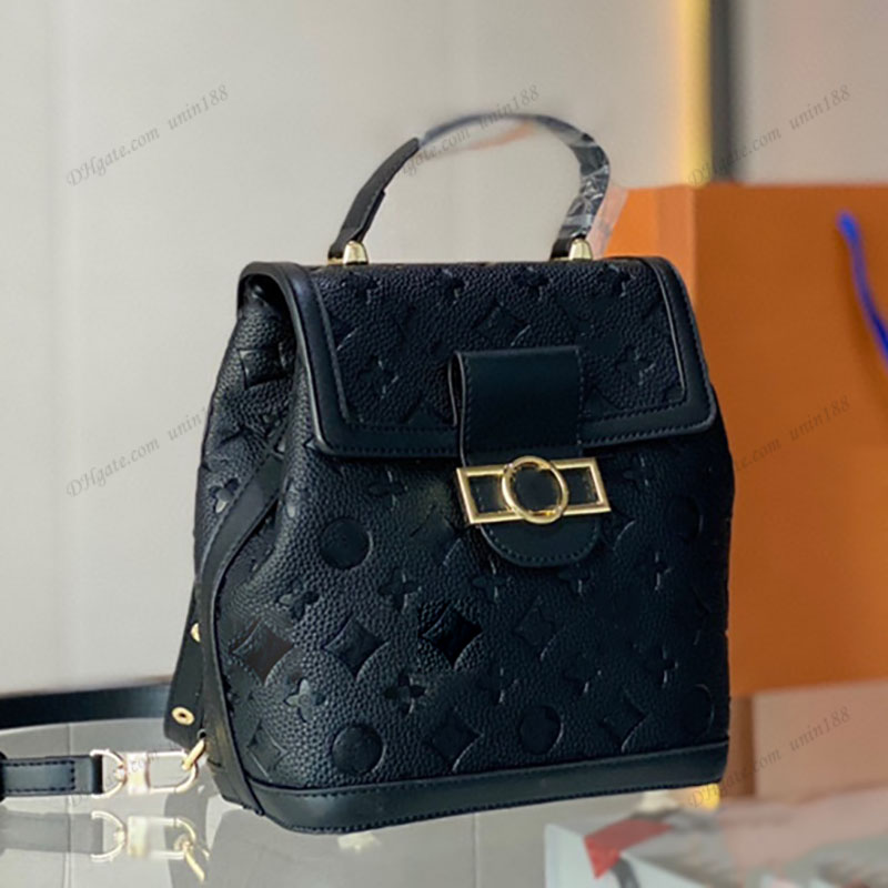 

23 Women Luxurys Designers Backpack Tote Genuine Leather Shopping Bags Handbag Shouder Crossbody Bag For Ladies With Embossing 23cm, Brown