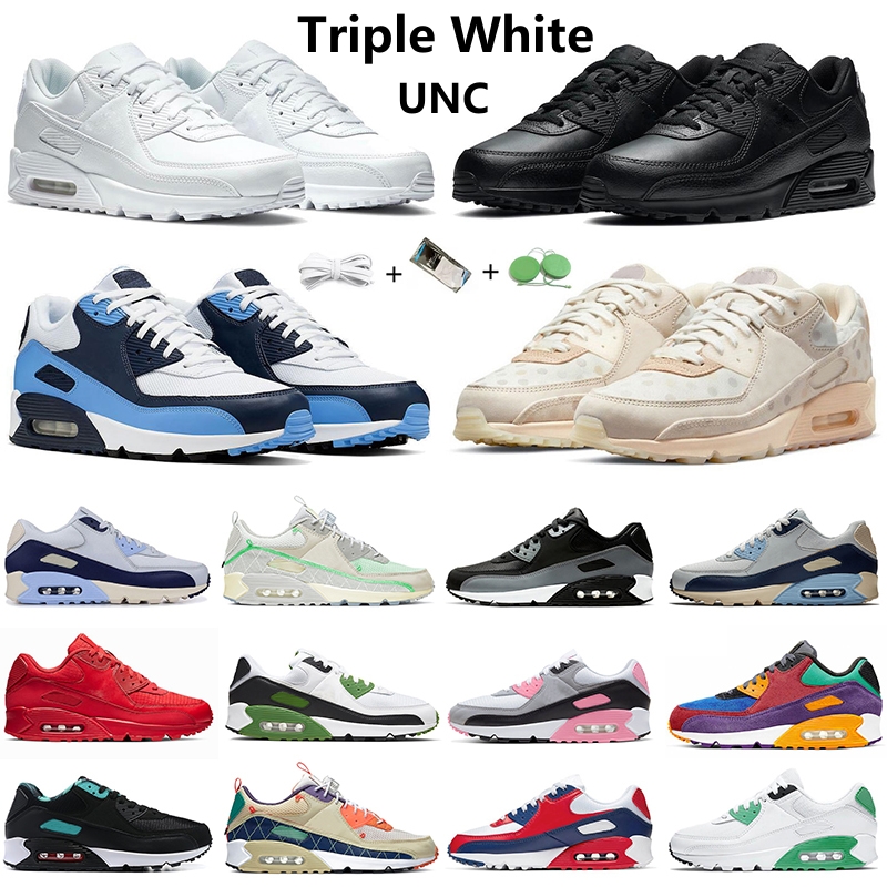 

Classic 90 Shoe Men Women Running Shoes Sneaker UNC Triple White Black Red USA Smoke Grey CNY Bacon Flyleather Shimmer Polka Mens Trainers 90s Sports Sneakers, Color#6