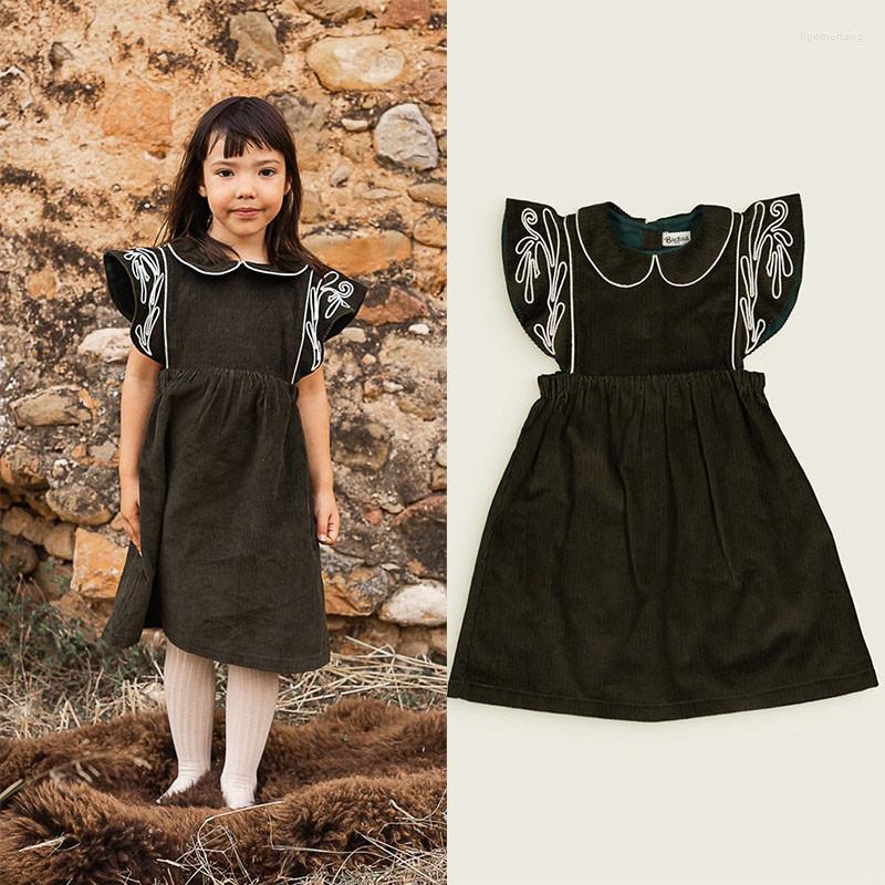 

Girl Dresses EnkeliBB Super High-end Quality Corduroy Dress Toddler Girls Fall And Winter Tank Sweet Baby, As shown