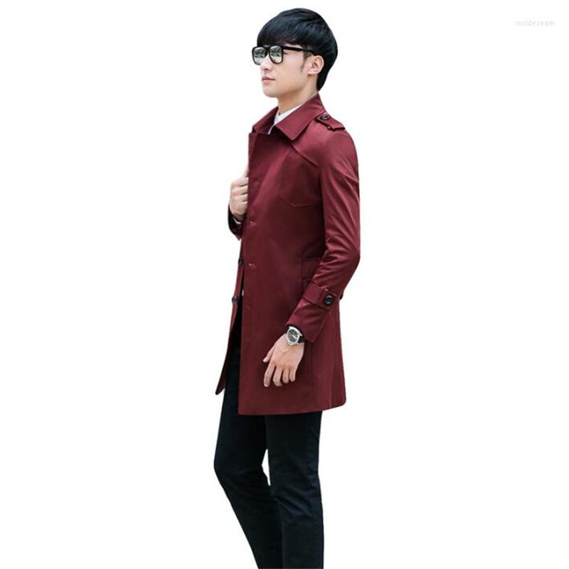 

Men' Trench Coats Teenage Single Breasted Slim Coat Men Overcoat Long Sleeve Mens Clothing Business Outerwear Casaco Masculino  - 9XL, Beige