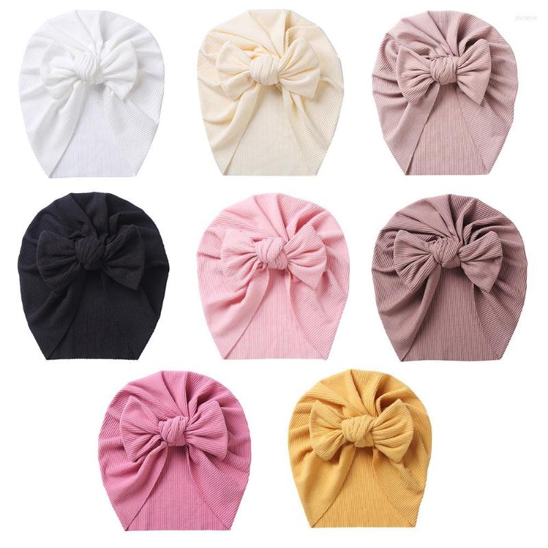 

Hair Accessories Solid Spring Bowknot Baby Hat Soft Girl Turban Infant Toddler Born Cap Bonnet Headwraps, Clear