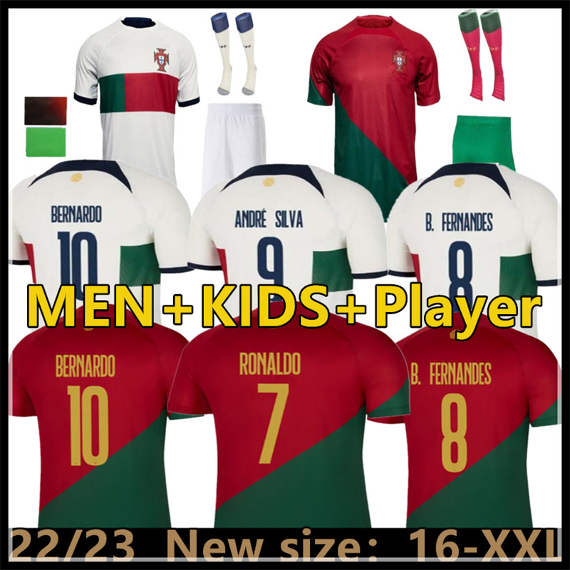 

22/23 soccer jerseys Portuguese Bruno FERNANDES DIOGO J. DANILO Portuguesa Joao Felix Football shirt BERNARDO Portugieser Men Women Kids Kit uniforms socks 2022/2023, Black