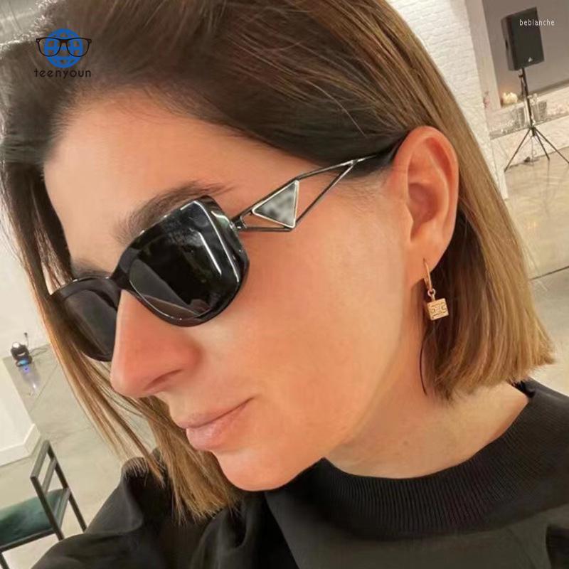

Sunglasses Foreign Trade Fashion Small Frame Cross-border Glasses Personality Hollow Triangle Decorative Retro Oval