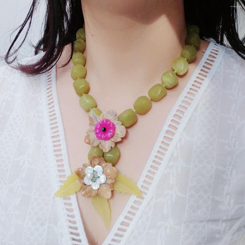 

Choker Lii Ji Yellow Necklace Lemon Jades Flowers 47cm Stock Sale Women Jewelry Gift