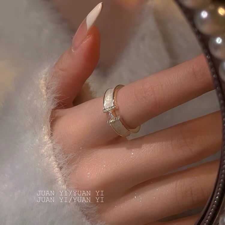 

Designer Hamase h ring Female silver s925 ring fritillaria letter H open fashion