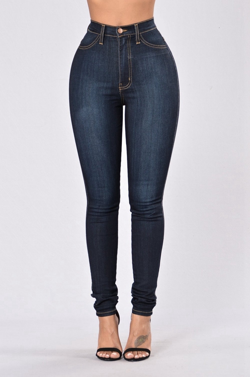 

Women  Jeans Summer High Waist for Women Fashion Slim Elastic Long Sexy Blue Denim Pencil Pants Lady Push up Mom 221206, Navy blue