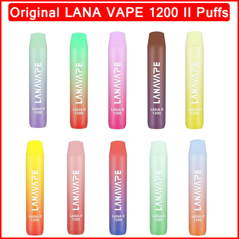 

Authentic Disposable Vape Lanavape LANA II 1200 Puffs Pod E Cigarette 500mah Battery 4ml Pre-filled Pods Device 10 Flavors