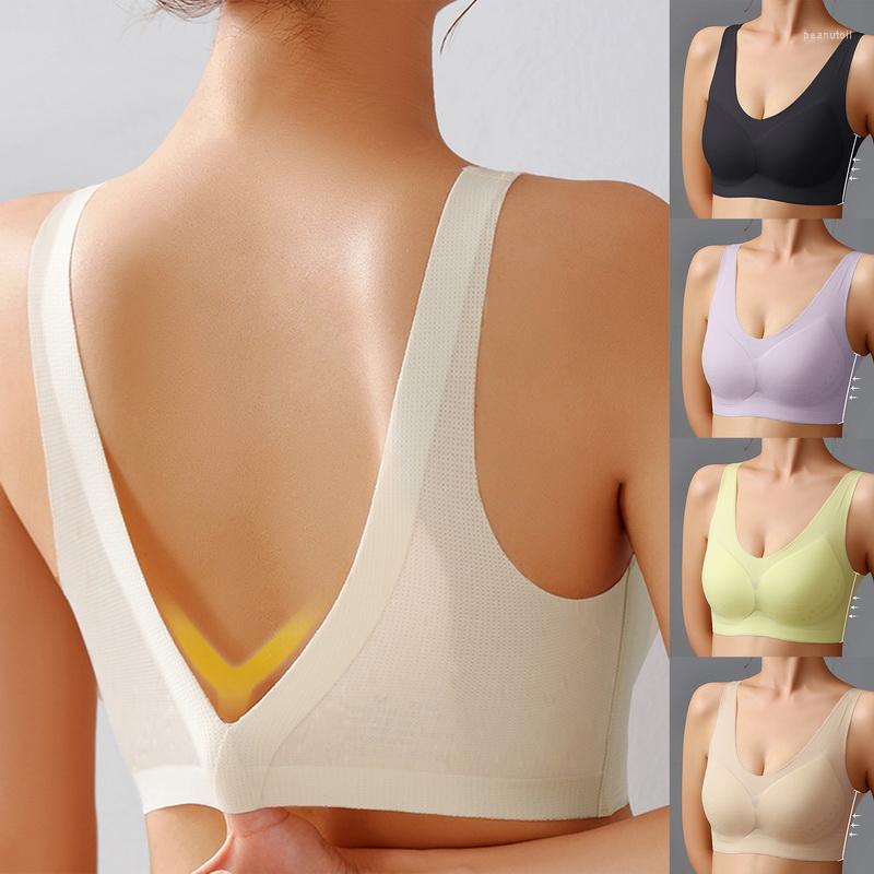 

Bras Urtal Thin Sexy Ice Silk BraPush Up Sports Bralette Soutien Gorge Emulsion Pad Sleep Lingerie Underwear Women Beauty Vest, Purple