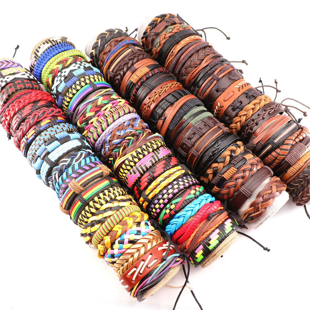 

Bangle Wholesale 3050pcs Mens Vintage Leather Bangle Bracelets Cuff Jewelry Gift Party Bracelets For Women 221206