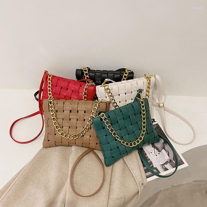 

Evening Bags Small Number Of Design Single Shoulder Chain Woven Bag Women 2022 Fashion Versatile Network Red Ins Western Style Messenger, Black