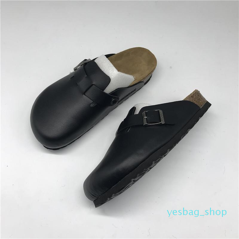 

Clogs Slippers Clog Pu Leather Soft Footbed Solid Color -Clogs For Women & Men Made Boston Unisex 596