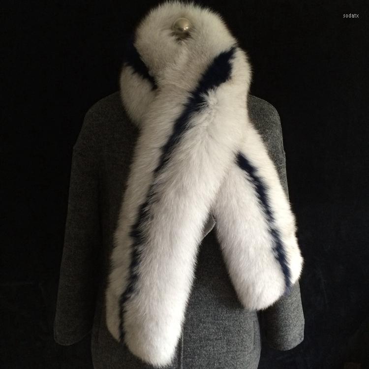 

Scarves Fur Scarf Striped Nice Casual Long European Style Women Luxurious Real Shawl Super Black BOA Pashmina