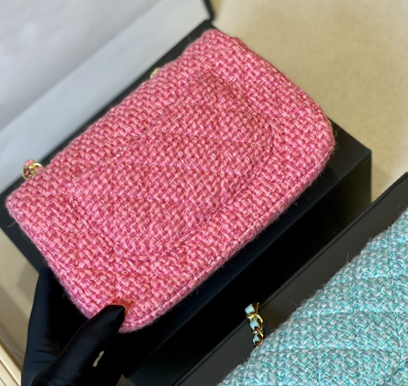 

Chan bag Lady's new fashion dinner bags messenger metal chain shoulder bag top-grade bag designer logo tweed mini handbag bags tote bags Christmas birthday gifts, Gift tshirt